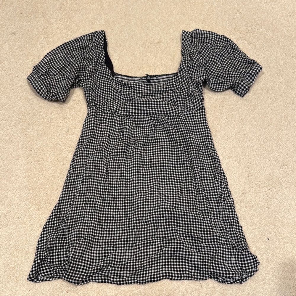 Black and White Gingham Dress